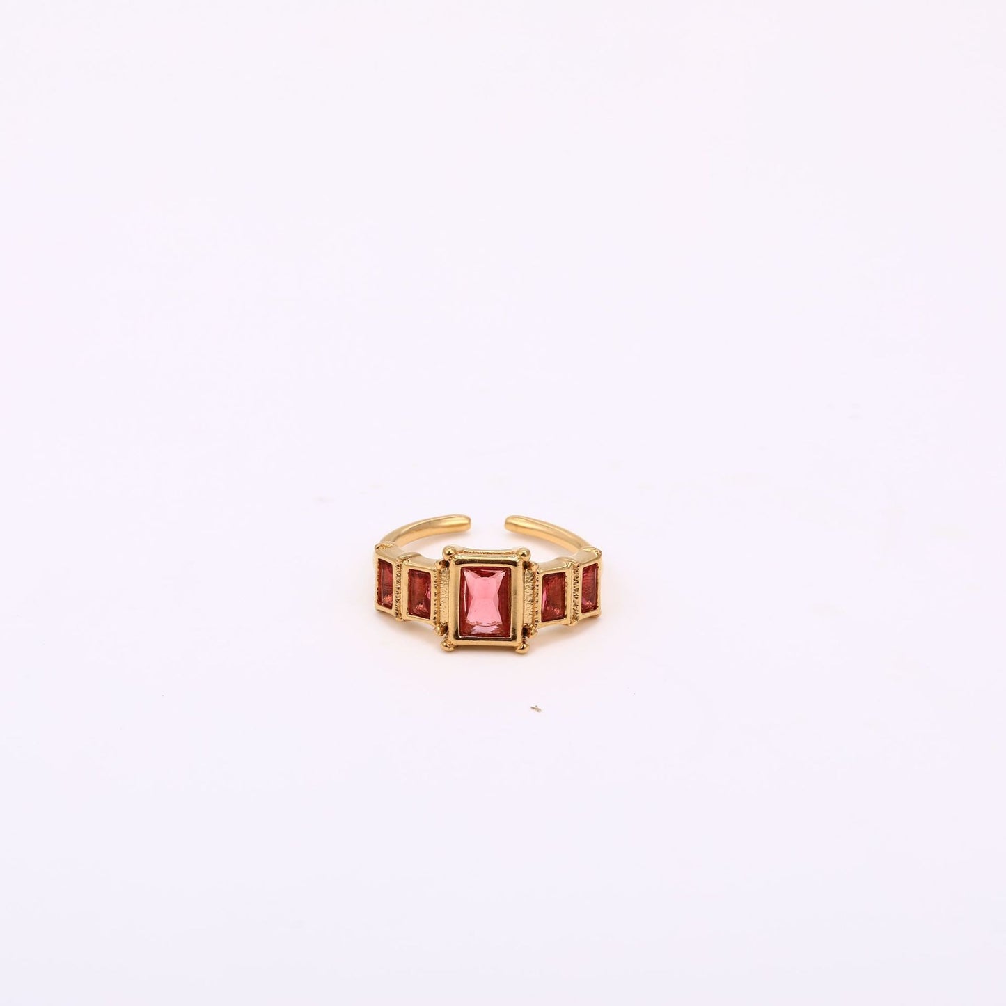 Titanium Steel Color Retaining European And American Color Zircon 12th Birthday Stone Ring