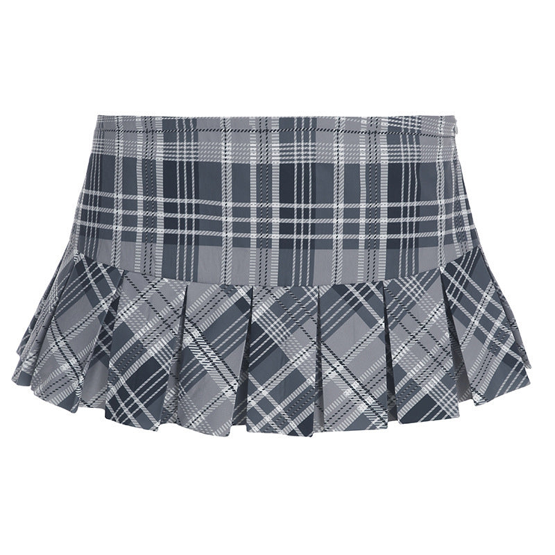 Slimming Contrast Color Versatile Short Skirt Sweet And Spicy Girl Skirt