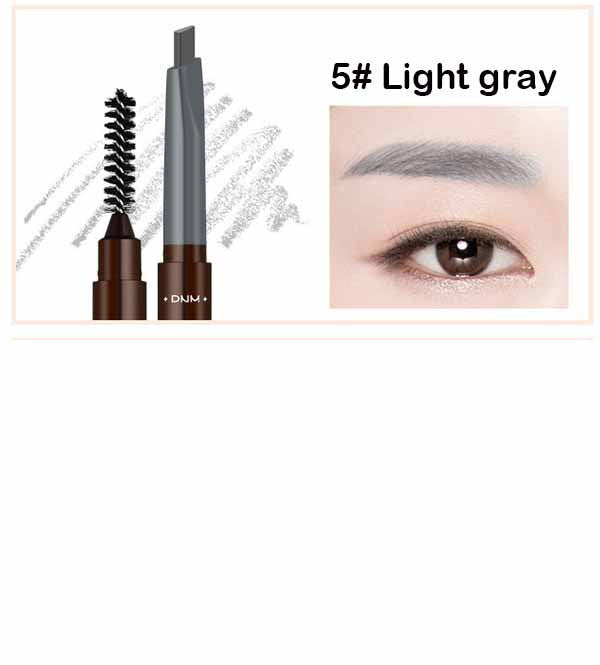 Double Head Automatic Rotating Eyebrow Pencil Waterproof With Brush