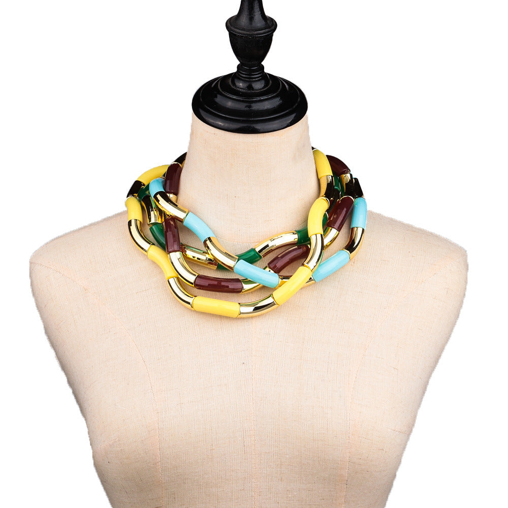 Sweater Neckband Necklace Creative Charm Style Cut Female