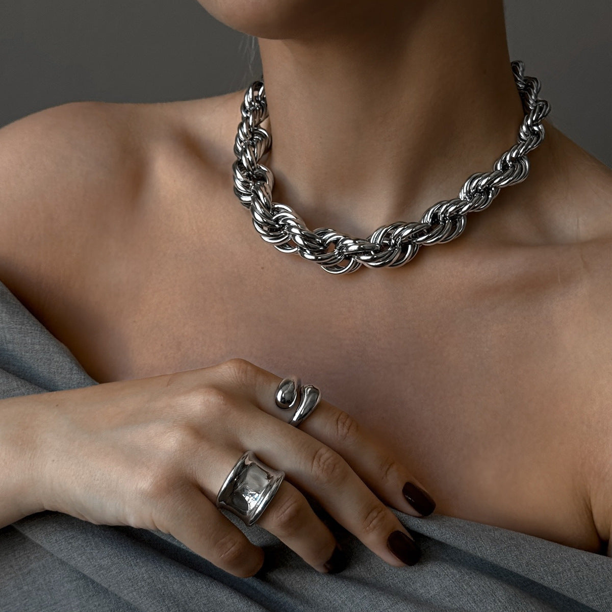 Fashionable Non-fading Thick Chain Necklace For Women