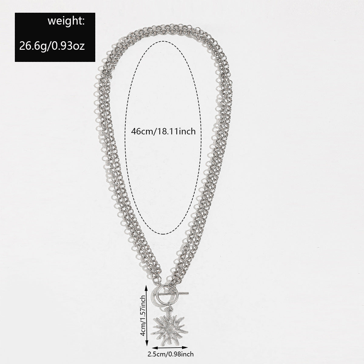 Fashion Alloy Thick Chain Necklace Hip Hop