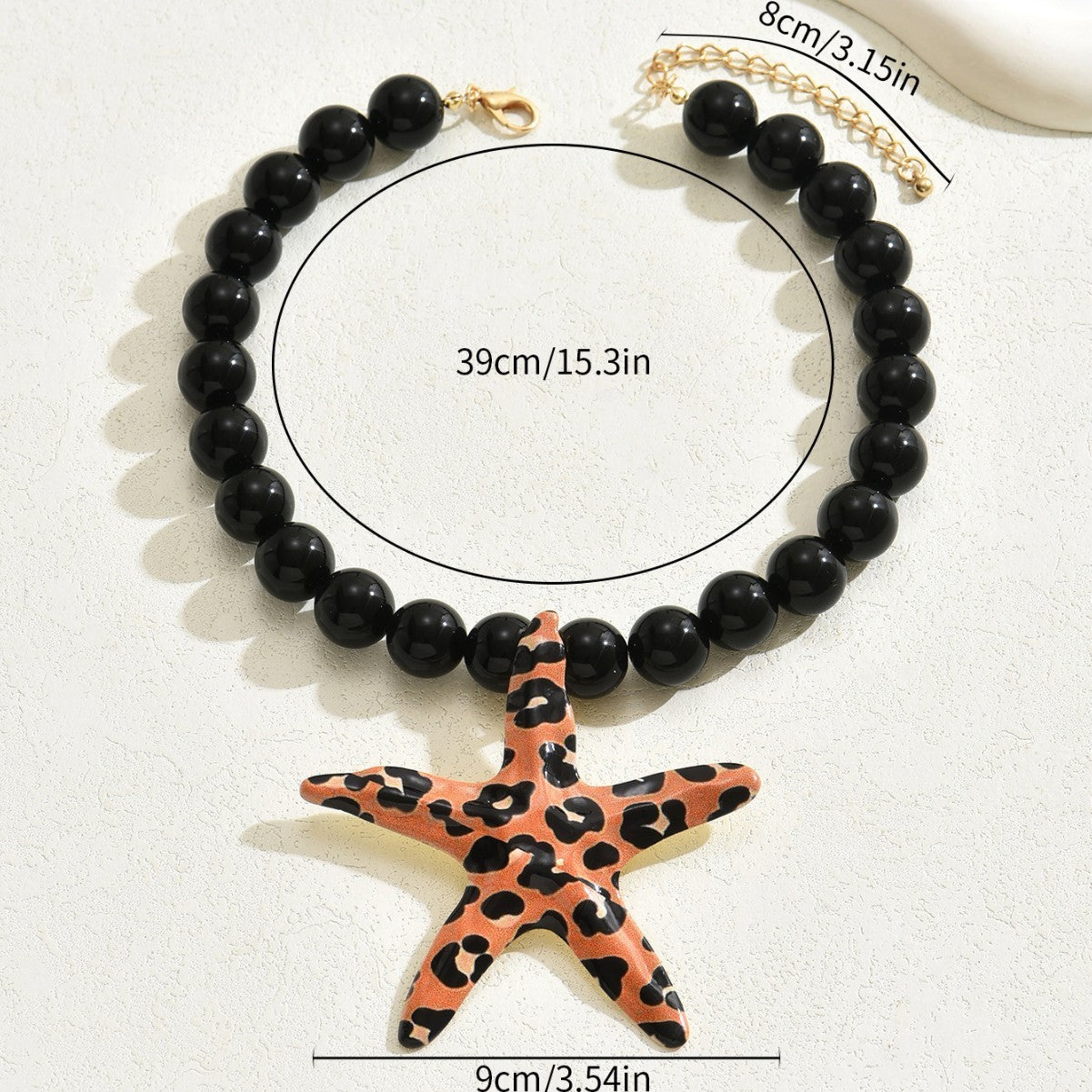 Ladies' Long Necklace Leopard Starfish