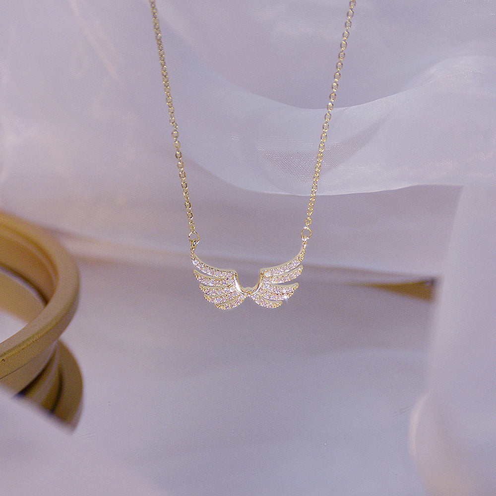 Women's Light Luxury Angel Wings Necklace