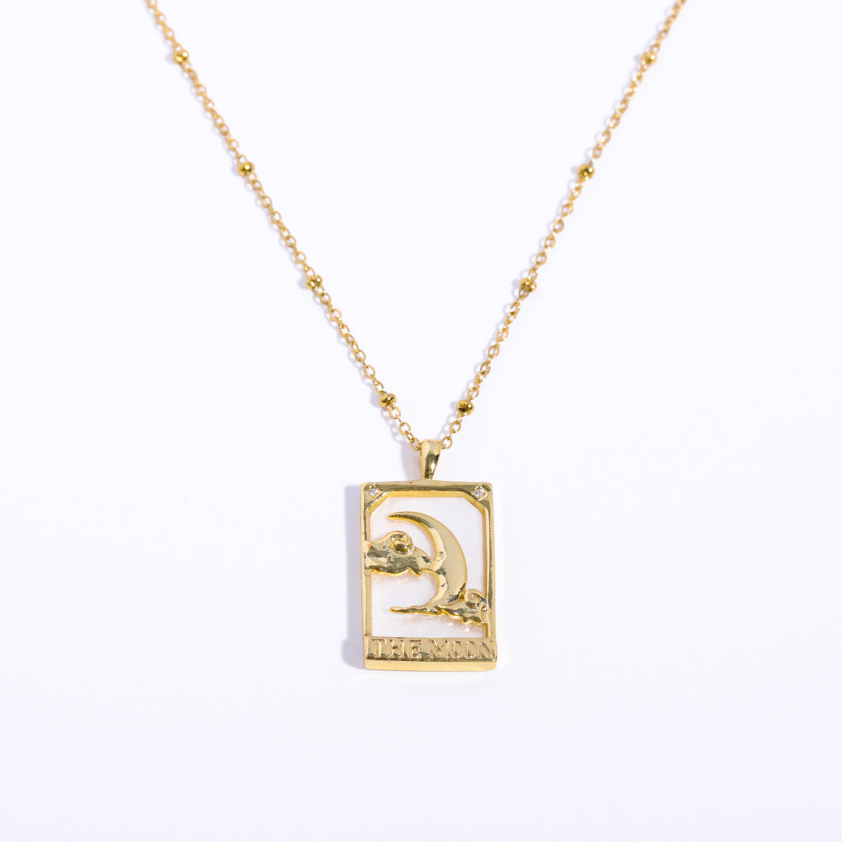 Special Interest Light Luxury Vintage Star Moon Tarot Pendant Necklace