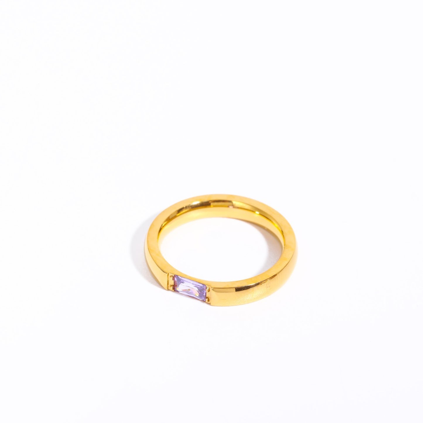 December Color Zircon Ring 18K Gold Plating
