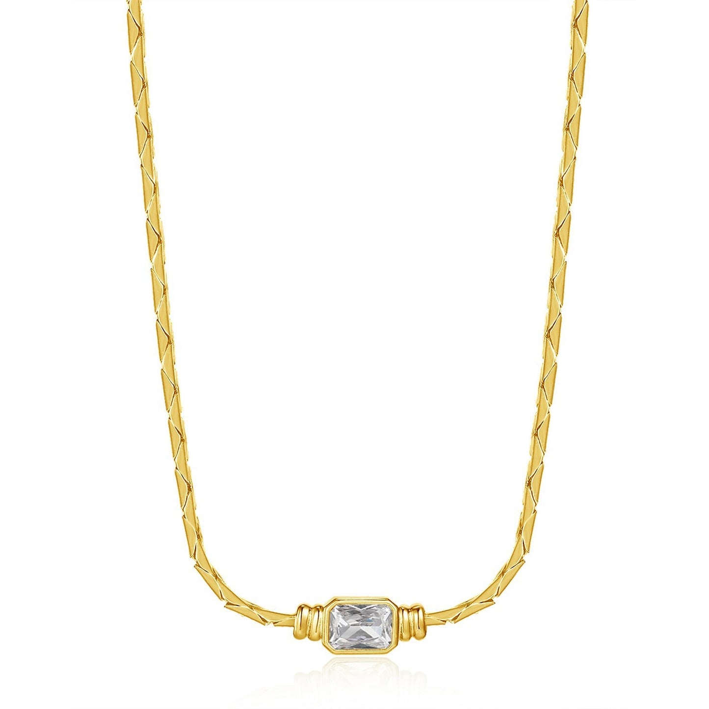 Color-retaining Braided Chain Zircon High Color-retaining Necklace