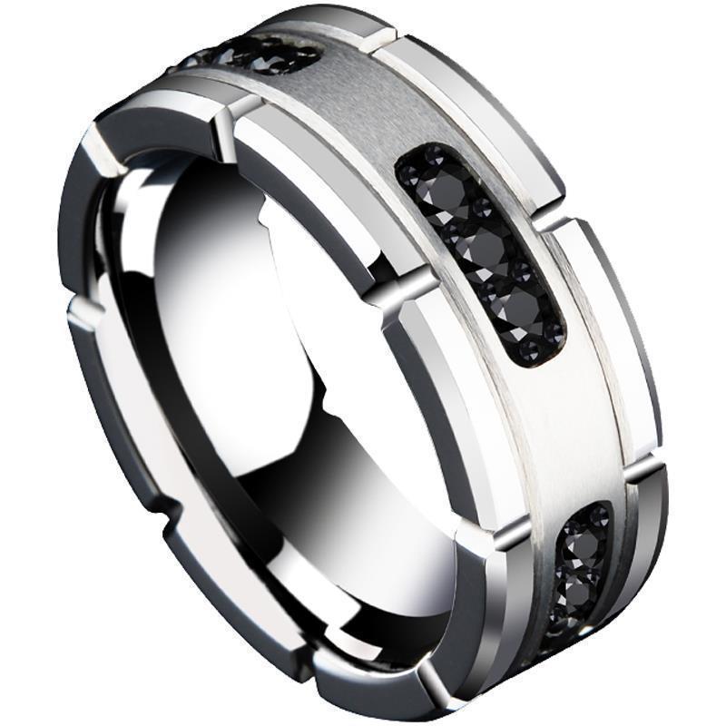Advanced Men's Tungsten Gold Ring Matte Fashion