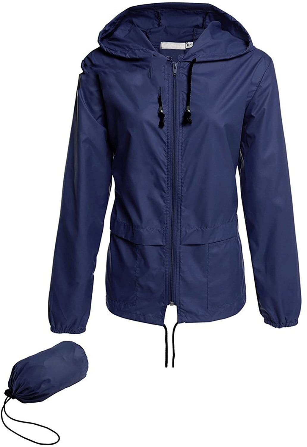Hooded Solid Color Long Sleeve Coat And Trench Coat