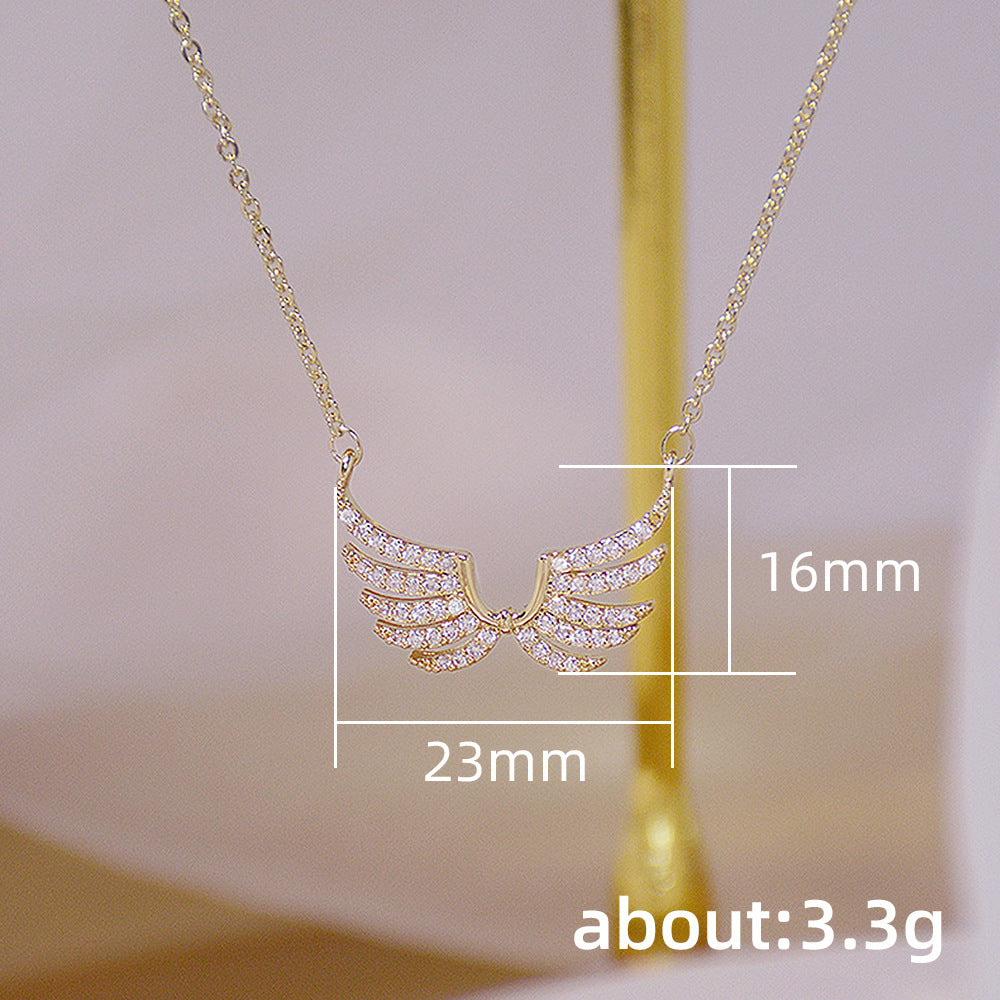 Women's Light Luxury Angel Wings Necklace