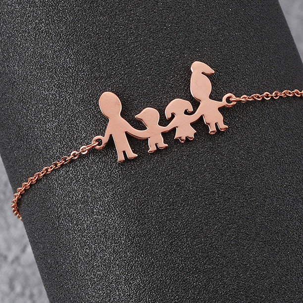 Women's Titanium Steel Gold Plated Bracelet