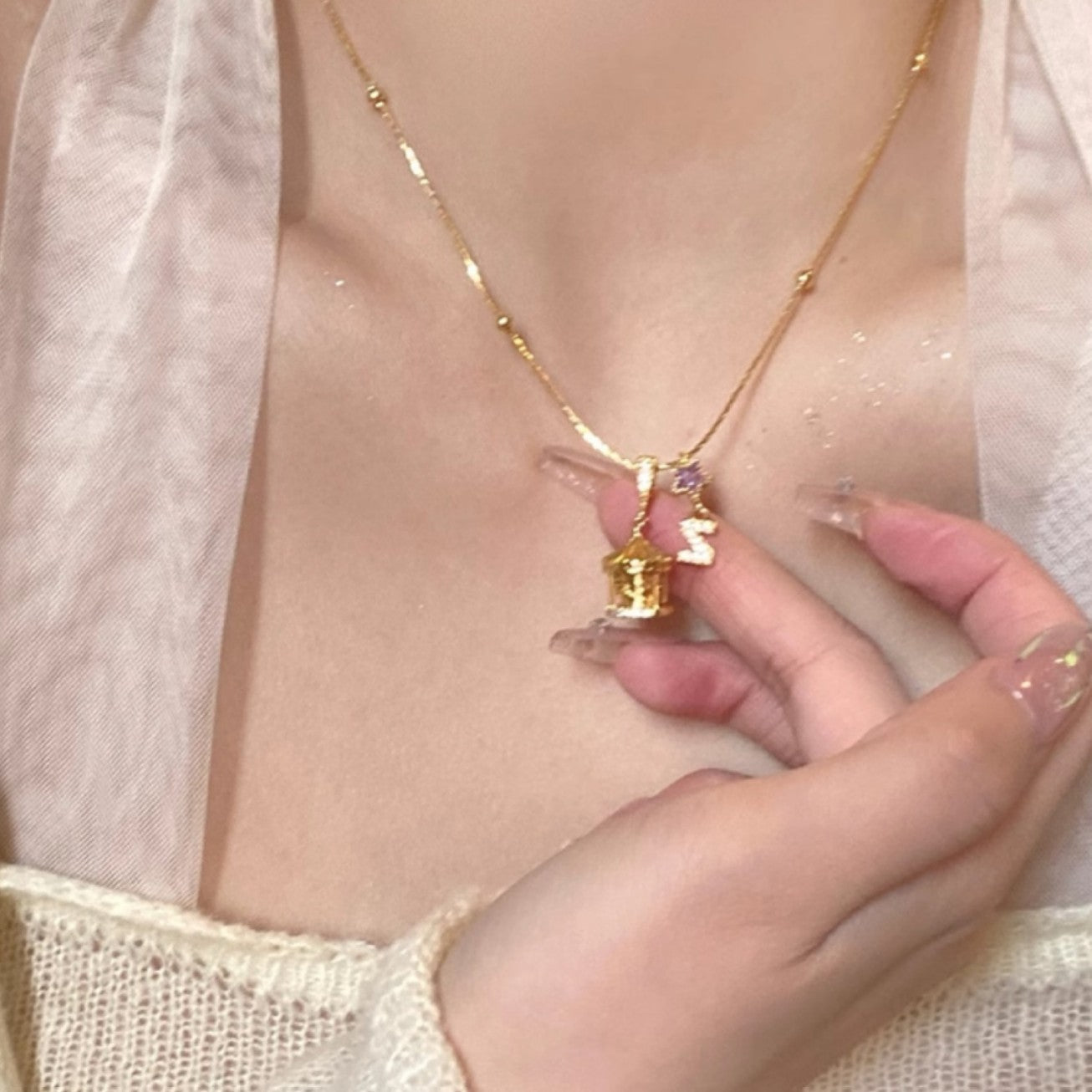 Carousel Necklace Female Sweet