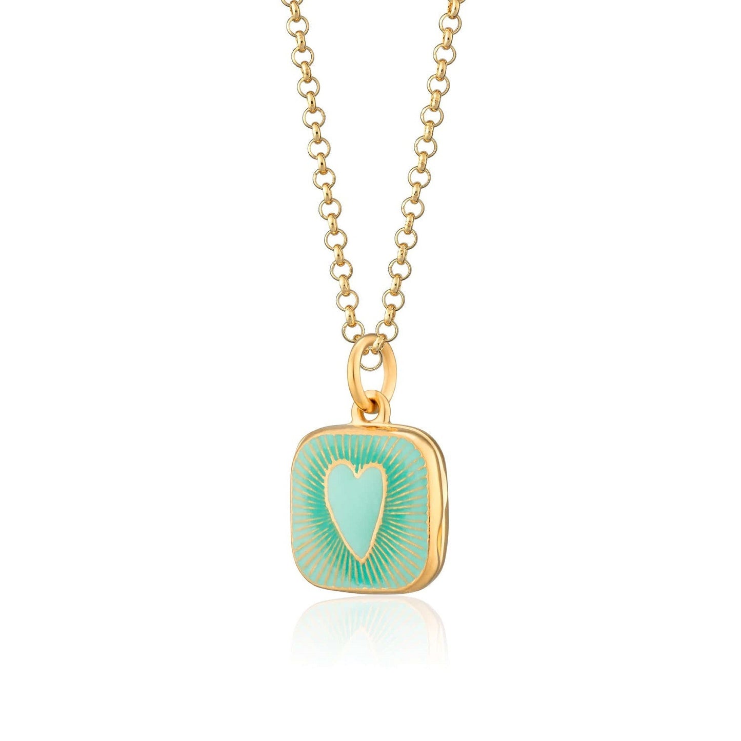 European And American Simple Stainless Steel Colored Loving Heart Necklace