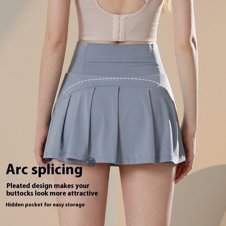 Anti-exposure Loose High Waist Slimming Yoga Tennis Culottes