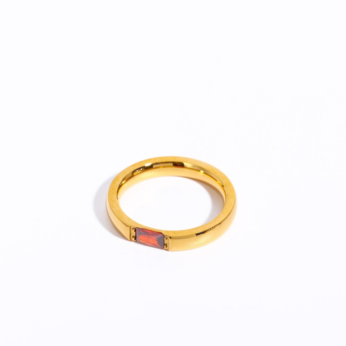 December Color Zircon Ring 18K Gold Plating