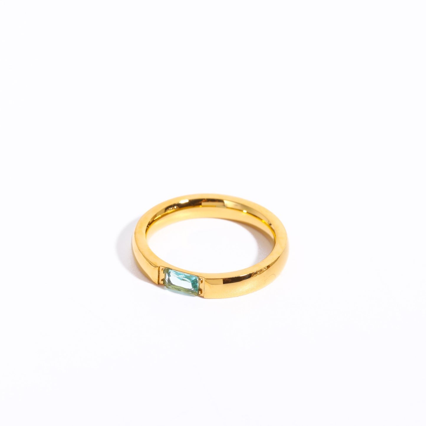 December Color Zircon Ring 18K Gold Plating
