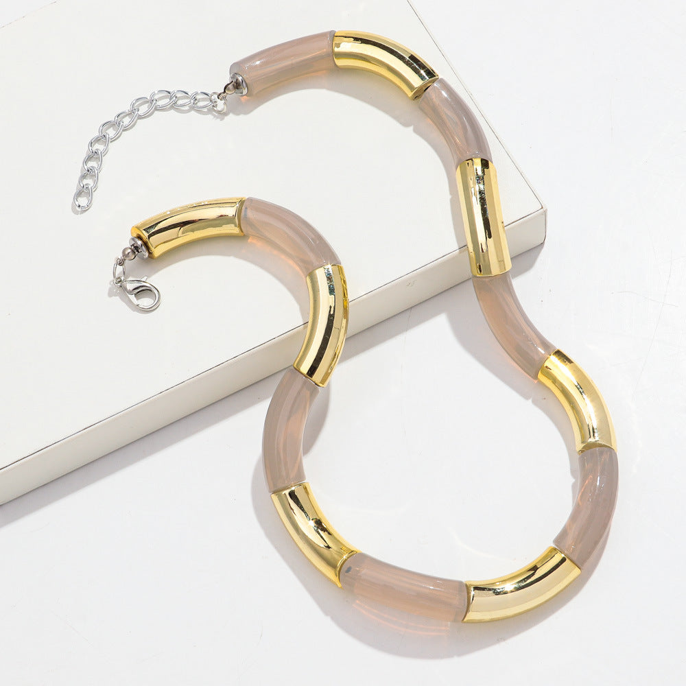Sweater Neckband Necklace Creative Charm Style Cut Female