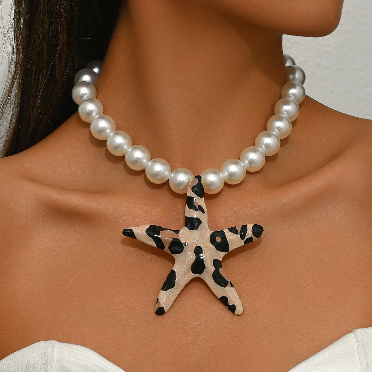 Ladies' Long Necklace Leopard Starfish