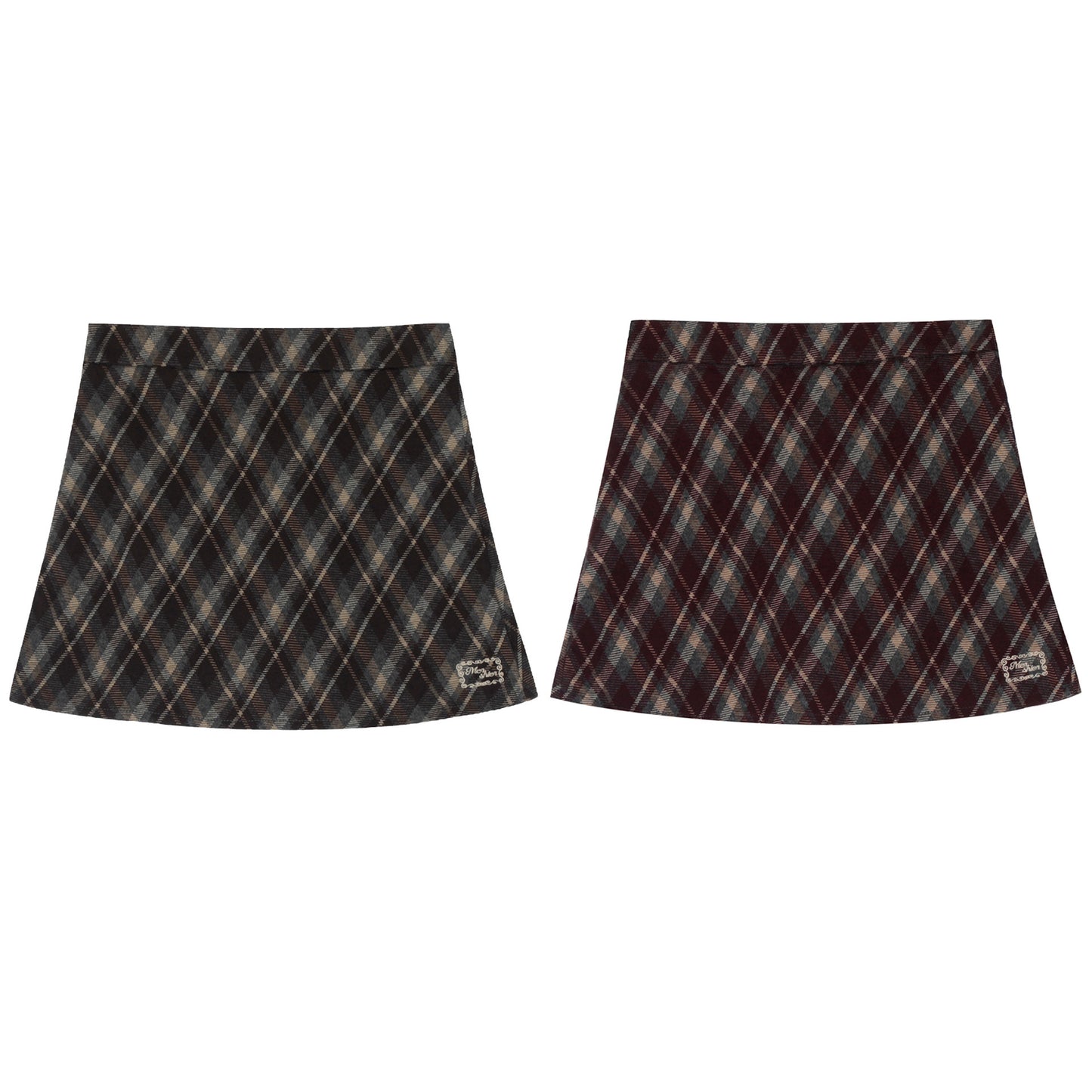 Women's New American Retro College Style Plaid Skirt