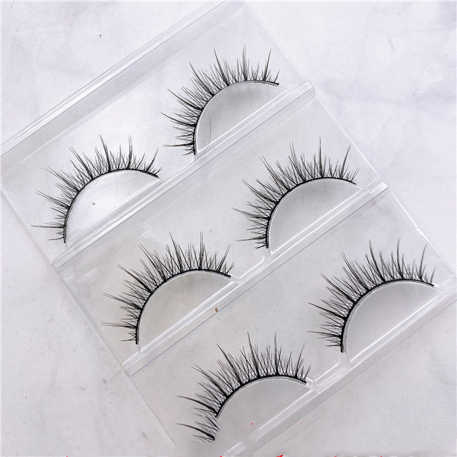 Tips And Tails Clusters Thickened Sparse Long A-type False Eyelashes With Glue