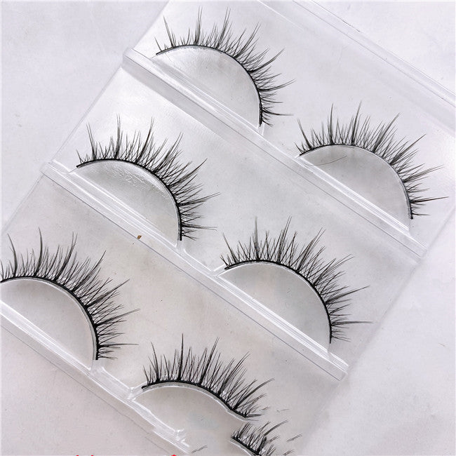 Tips And Tails Clusters Thickened Sparse Long A-type False Eyelashes With Glue