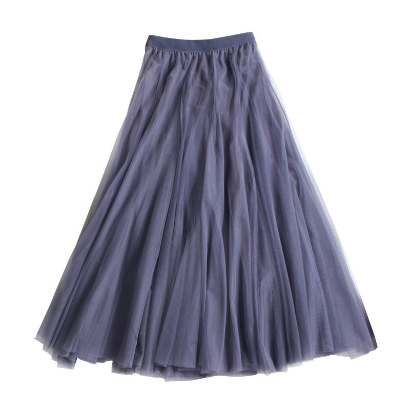 Fashion Wide Hem Gauzy Skirt For Women