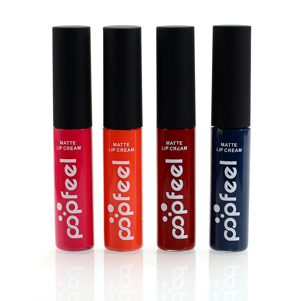 Wholesale Cosmetics Matte Liquid Lip Gloss Lip Gloss Nude Orange Lasting Lip Makeup