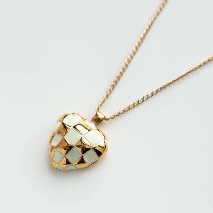 Chessboard Element Necklace Dripping Oil Three-dimensional