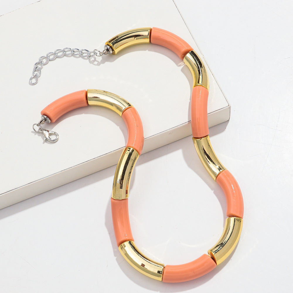 Sweater Neckband Necklace Creative Charm Style Cut Female