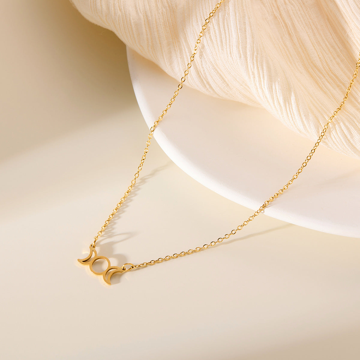 Fashion Simple Hollow Moon Constellation Necklace