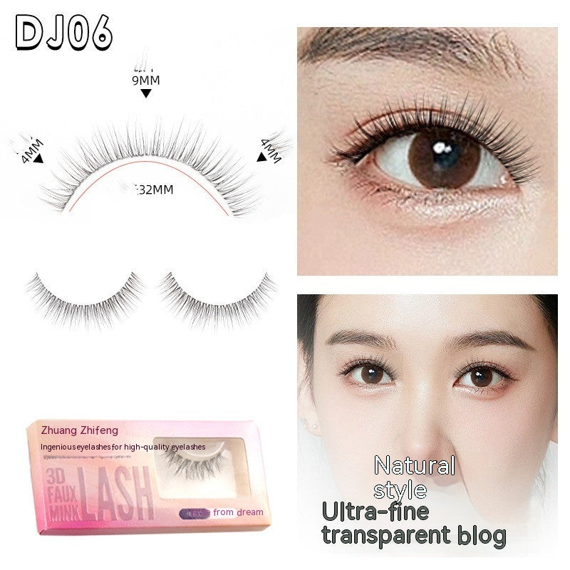 Eyelash Peak Natural False Eyelashes Sheer Root One-pair Package
