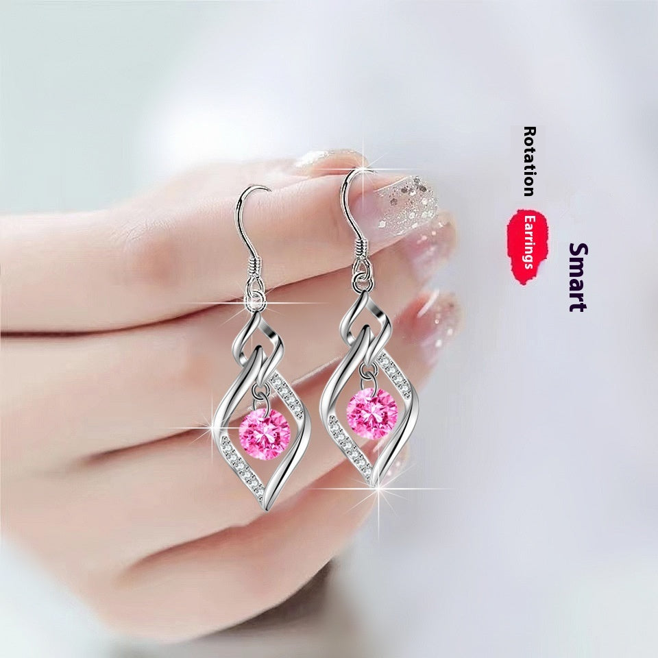 New Twist Water Drop Rotating Earrings For Women