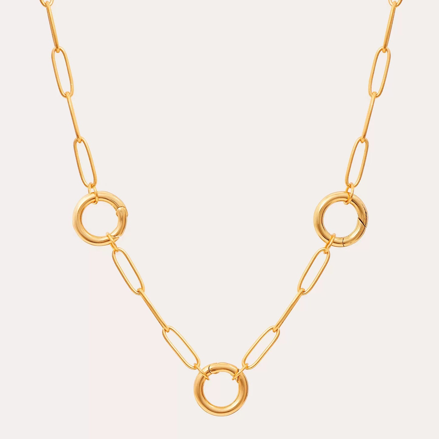 Open End Ring Necklace Pendant Stainless Steel