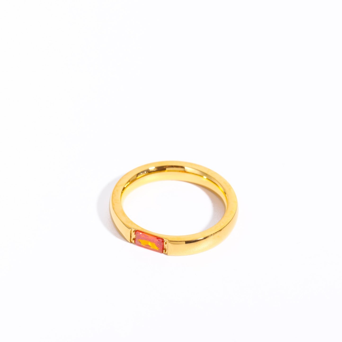 December Color Zircon Ring 18K Gold Plating