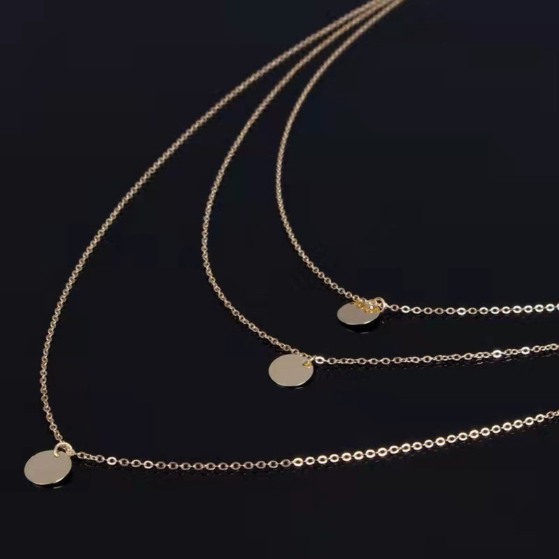 Ornament Sequined Simple And Short Clavicle Necklace