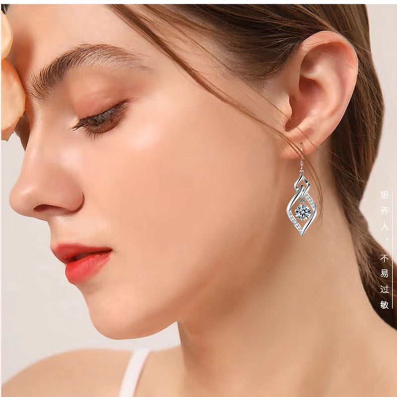 New Twist Water Drop Rotating Earrings For Women