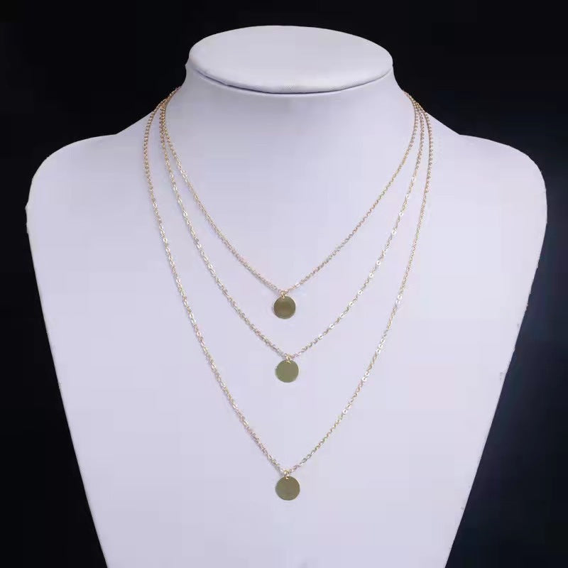 Ornament Sequined Simple And Short Clavicle Necklace
