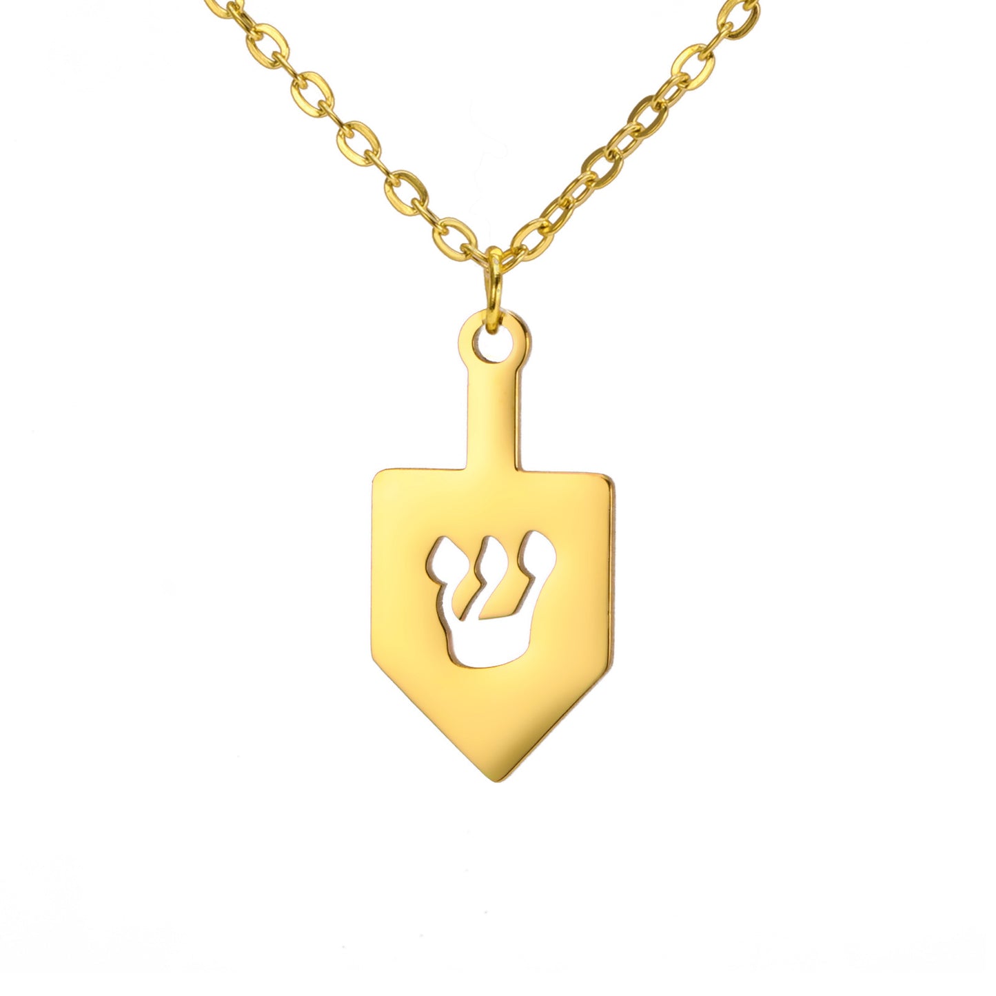 Fashion Simple Titanium Steel Cutting Character Stainless Steel Necklace