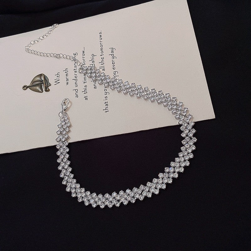 Full Diamond Stitching Necklace Fashion Special-interest