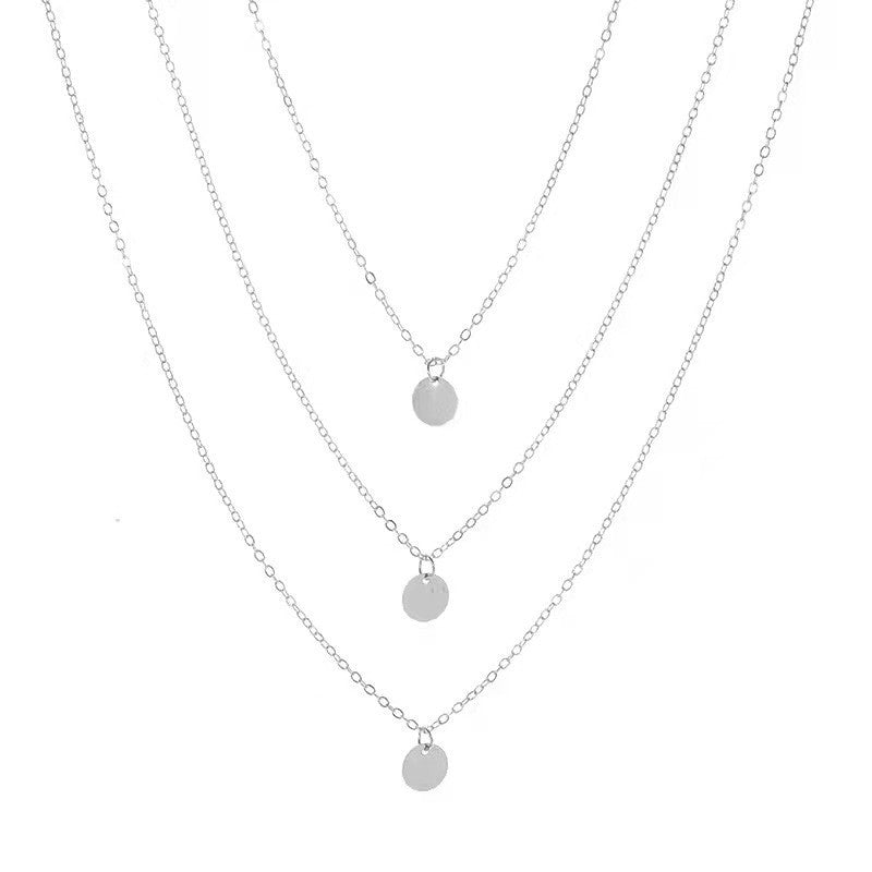 Ornament Sequined Simple And Short Clavicle Necklace
