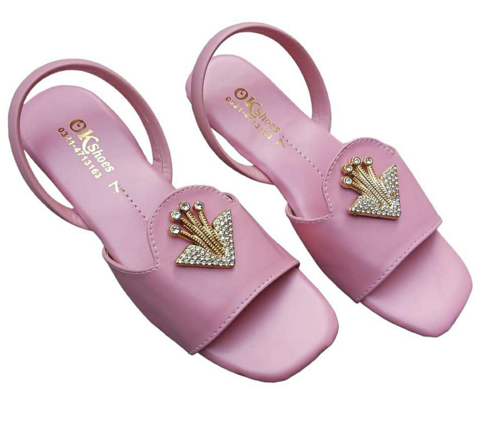 Women's Flat Sandals (Pink)