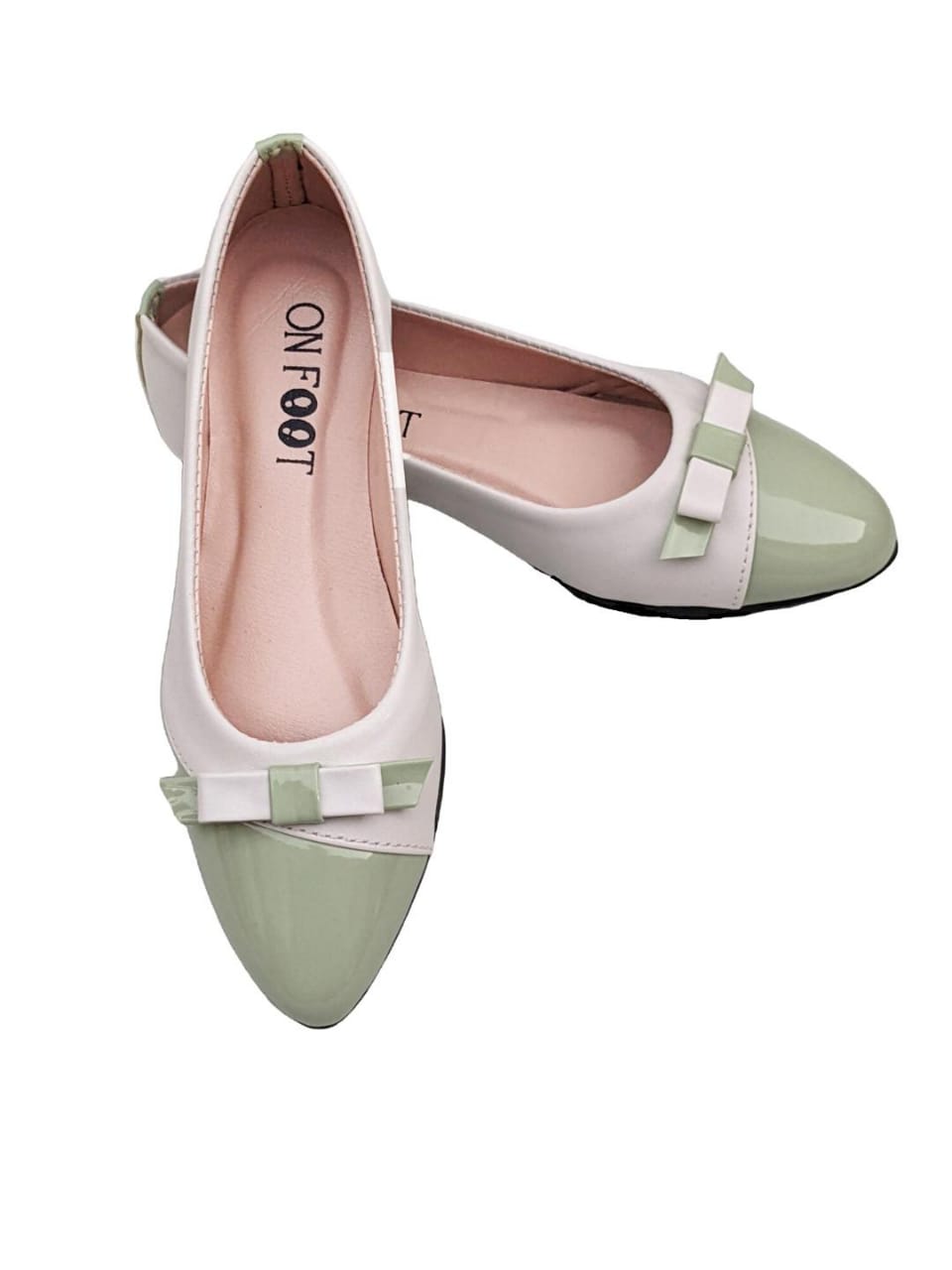 Women's Rexine Fancy Pumps (Light Green)