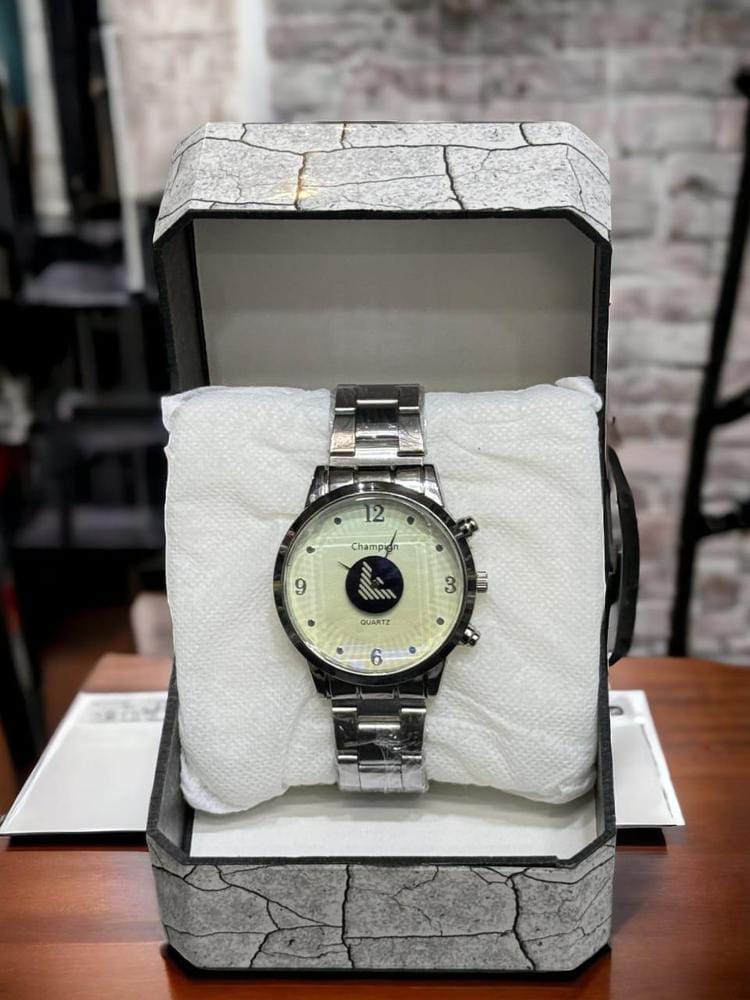 Chain Watch For Men (Silver)