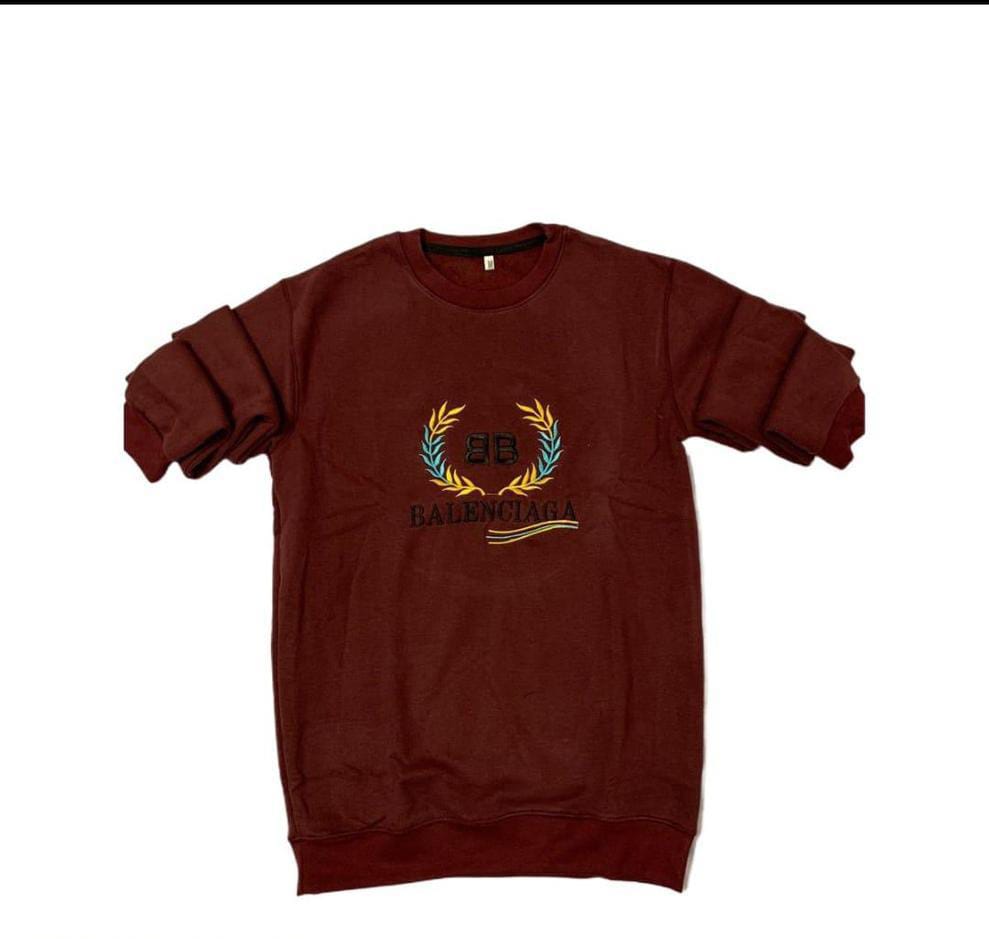 1 Pc Men's Stitched Fleece Embroidered Sweatshirt