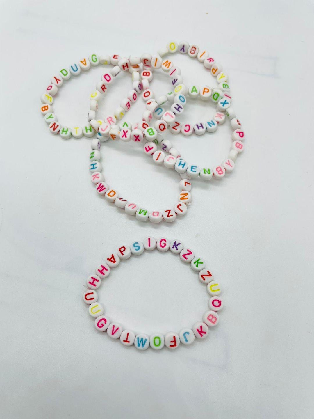 6 Pcs Alphabet Bracelets