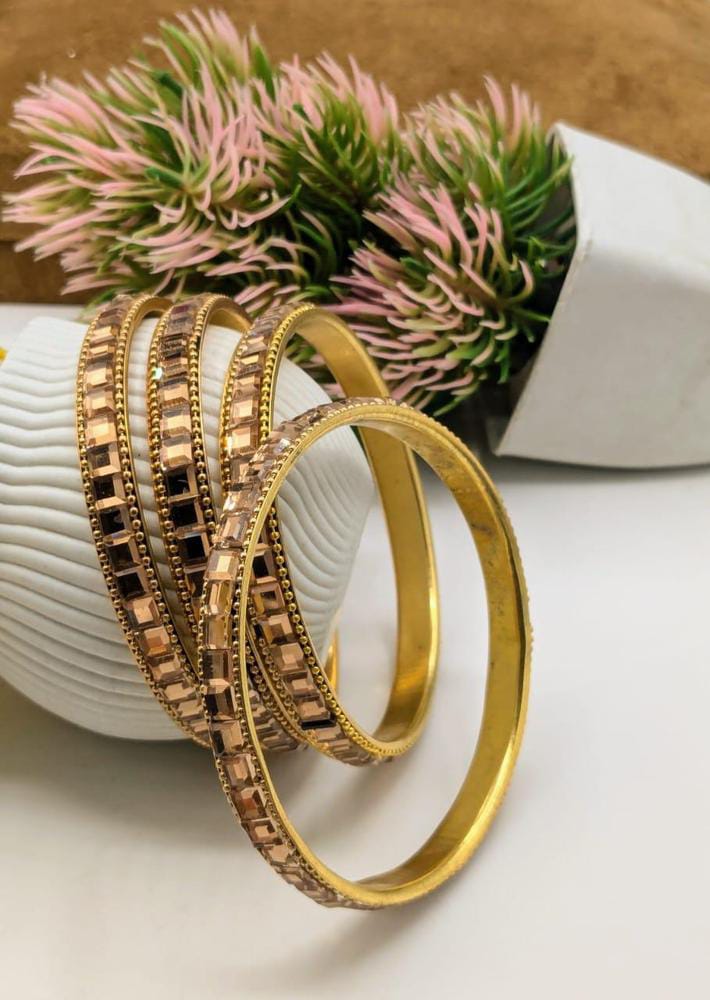 4 Pcs Gold Plated Kara Bangle