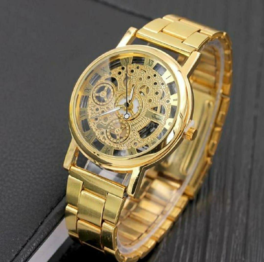 Men's Stainless Steel Watch (Golden)