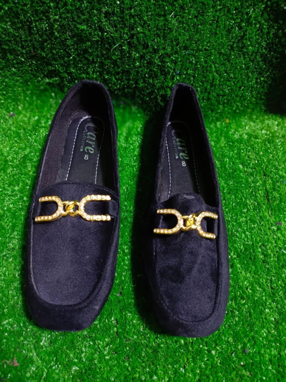 Women's Velvet Pumps (Blue)