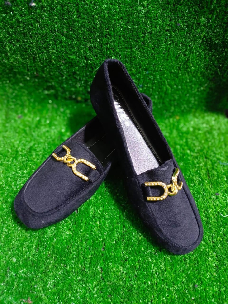 Women's Velvet Pumps (Blue)