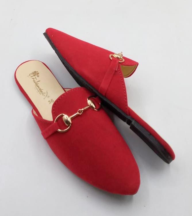 Women's Rexine Casual Pumps (Red)
